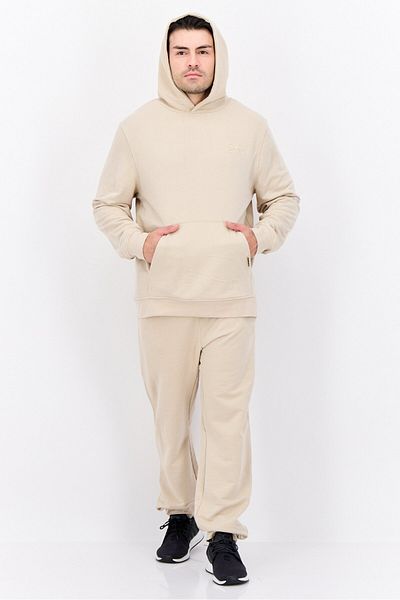 Crosshatch Men 2 Pieces Hooded Sweatshirt And Sweatpants Set, Beige