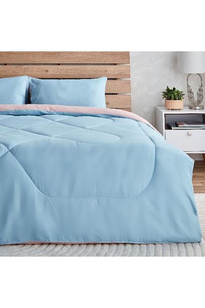 Home Box Derby 3-Piece Reversible King Comforter Set - 220x240 cm