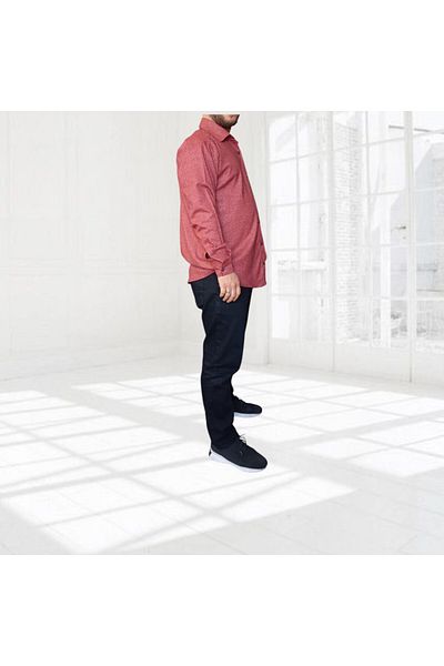 Dirhem Men's Winter Wool Checked Shirt