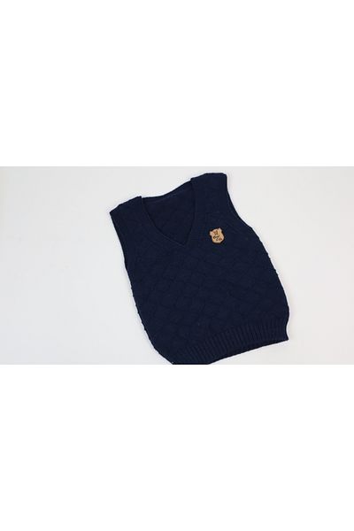 Vita Bella Luxe Navy Blue Baby Knitwear Sweater