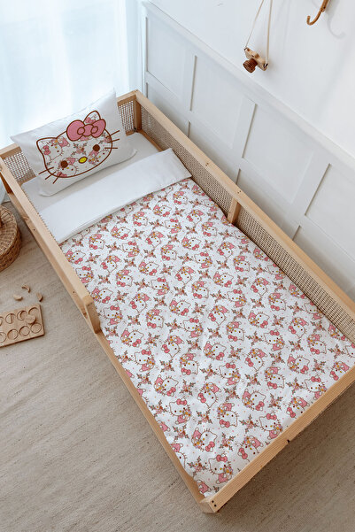 Tuğba Kuğu Montessori Nevresim Takımı (100x200) - Cartoon Serisi - Hello Kitty Pattern