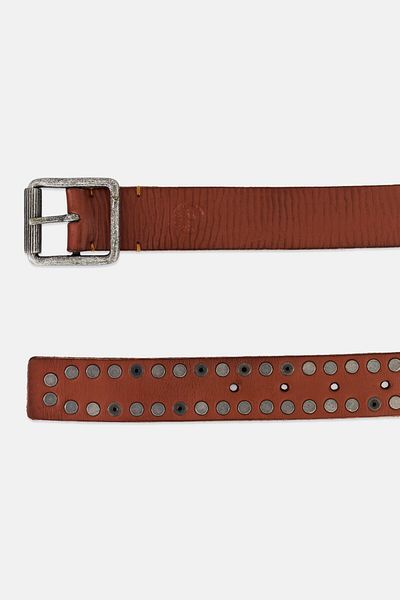 Timberland Women Studs With Roller Buckle Belt, Brown