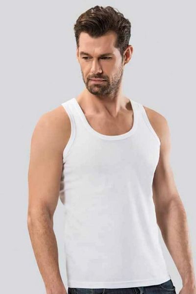 yula store Memorial 6 Pieces Thick Straps Large Size Classic Comfortable Fit Men's Undershirt 100% Cotton (Combed)