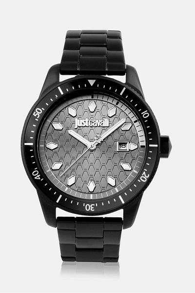 Just Cavalli Men JC1G179M0085 Stainless Steel Analog Watches 42 mm, Black
