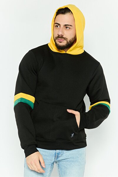 Rocawear Men Embroidered Logo Long Sleeves Hoodie, Black