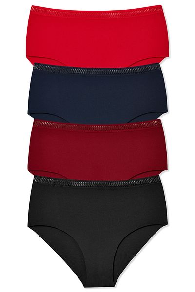 HNX Γυναικεία εσώρουχα 4 τεμαχίων Laser Cut Honeycomb Elastic ψηλόμεση