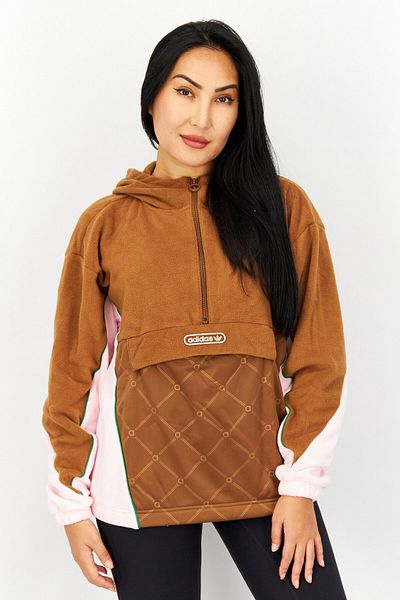 adidas Women Sportswear Fit Training Puffer Sweater, Beige/pink