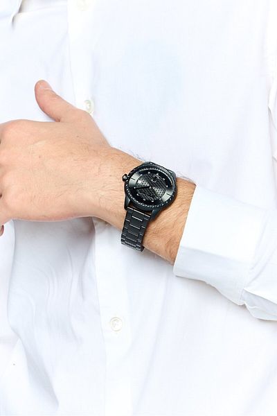 Just Cavalli Men JC1G176M0065 Round Watch 43 mm, Black