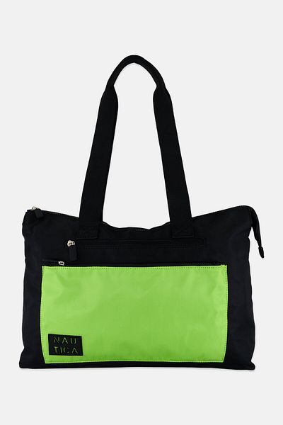 Nautica Women Brand Logo Tote Bag 31 H x 49 L x 13 W cm, Black