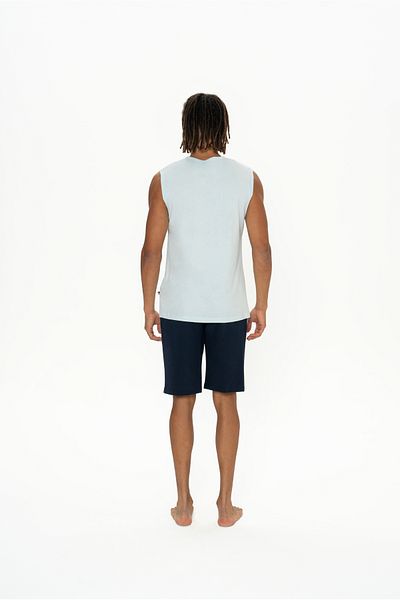 U.S. Polo Assn. Ανδρικό Σετ Αμάνικο Σορτς με άδεια USPA 100% Βαμβακερό Μπλε