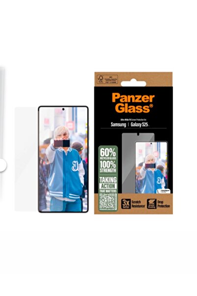 Panzer Glass Samsung Galaxy S25 Seffaf Ekran Koruyucu
