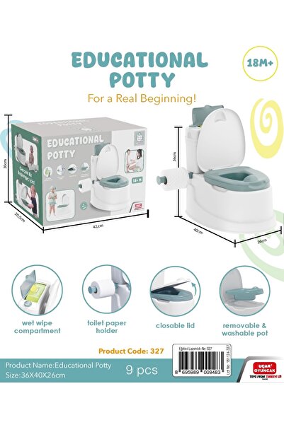 Genel Markalar Bebek Eğitici Lazımlık 18 Ay Bebek Klozet Sifon Sesi Yok