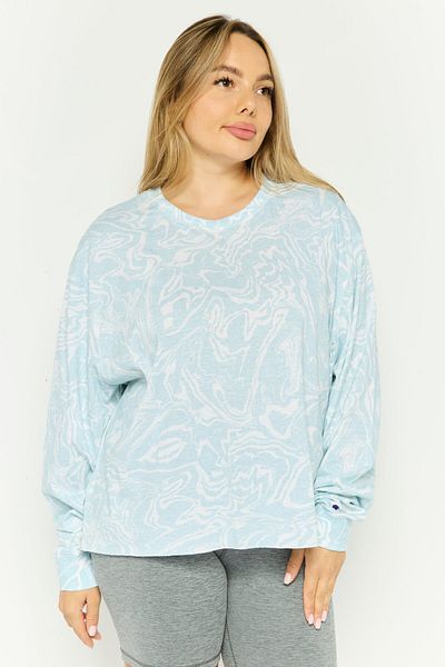 Champion Women Sportswear Fit Long Sleeve Outdoor Top, Light Blue