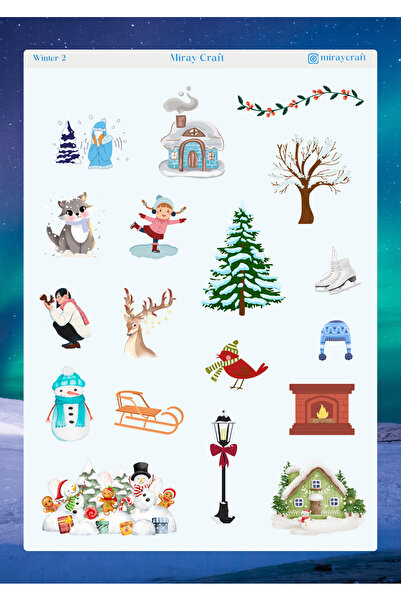 MirayDesign AUTOCOLANT TEMATIC DE IARNĂ 12*17 CM