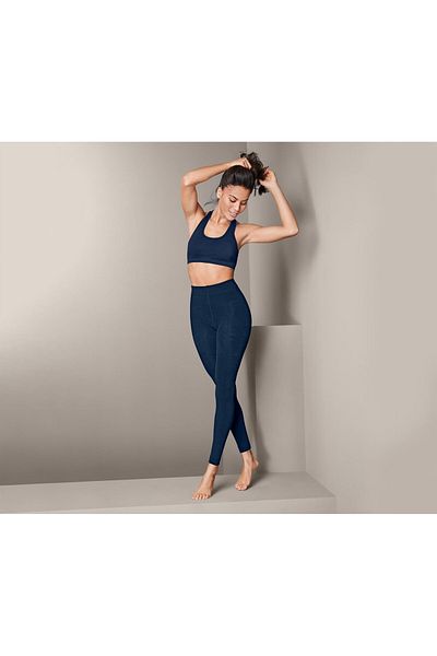 Tchibo Women Plain Full Leggings, Navy