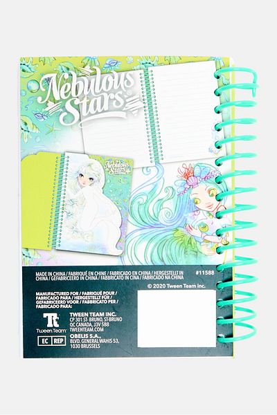 NEBULOUS STARS Mini Graphic Printed Spring Notebook, Green Combo