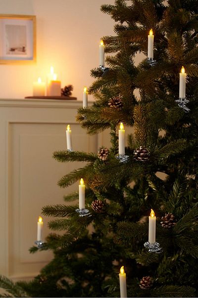 Tchibo 12 Led Christmas Tree Candles, Cream