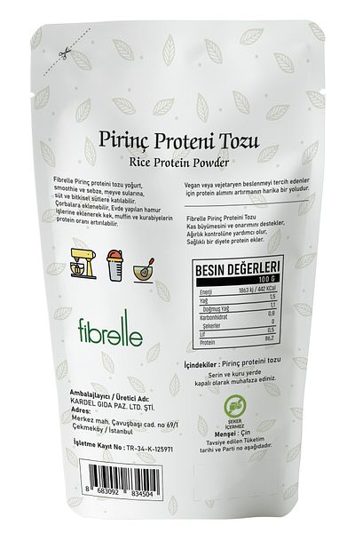 Fibrelle Rice Protein Powder 250gr // High Protein Rate // 80% Protein