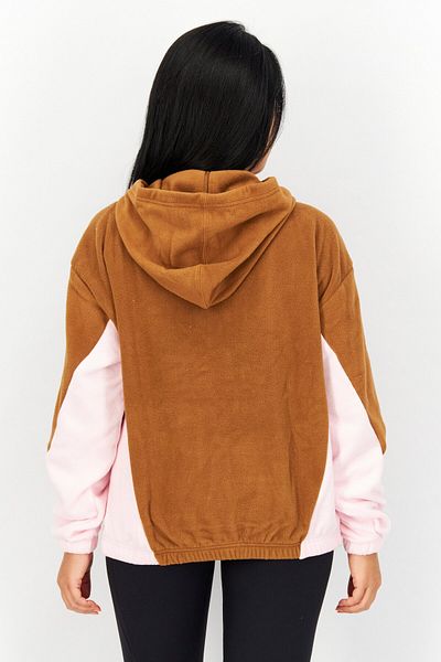 adidas Women Sportswear Fit Training Puffer Sweater, Beige/pink
