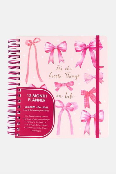 Votum Its The Little Things Inside Spiral Journal 2025, Pink