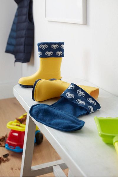 Tchibo Kid Boys Rain Boot Cuff Socks, Blue