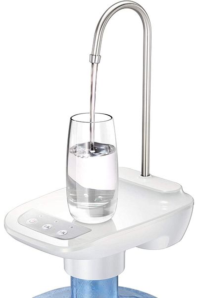 AWH 5 Gallon Water Dispenser, Rechargeable Automatic Bottle Pump with USB(White)