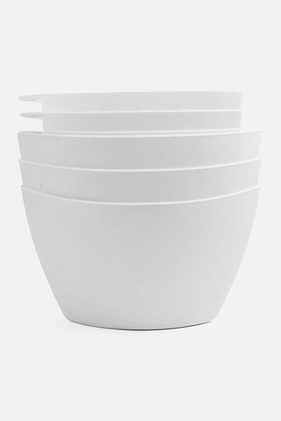 CitySens Set Of 3 Self Watering Wall Planters, White