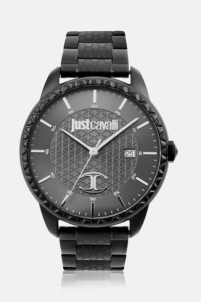 Just Cavalli Men JC1G176M0065 Round Watch 43 mm, Black