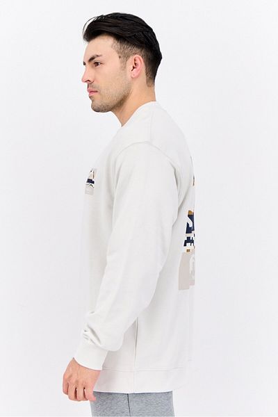 Penfield Men Crew Neck Brand Logo Long Sleeves Sweatshirt, White