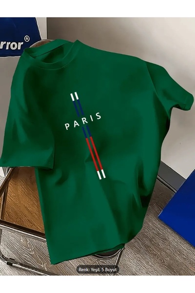 Derays Paris Printed Vibrant Colors Unisex Crew Neck Summer T-Shirt