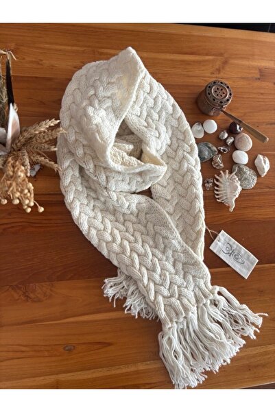 Chinko ALPAKA YÜNLÜ SAÇ ÖRGÜLÜ  UNISEX  PÜSKÜLLÜ ATKI