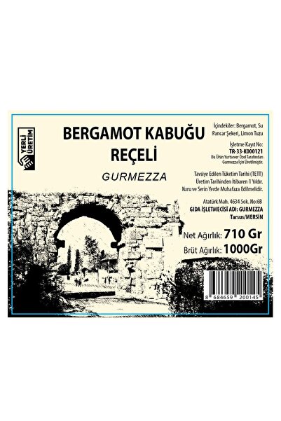 gurmezza Bergamot Kabuğu Reçeli (710 GR NET)