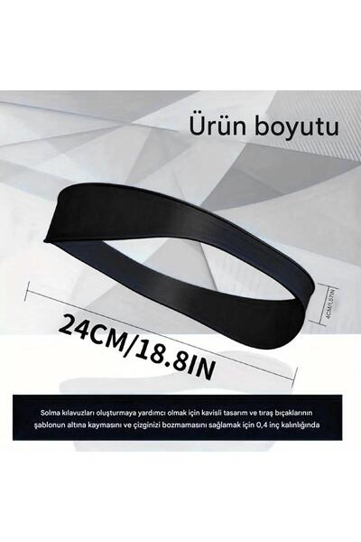 Generic Erkekler İçin DIY Saç Kesim Rehberi - Silikon Ense Şekillendirme ve Tıraş Şablonu