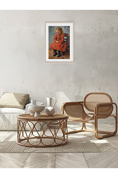 fijigo Çerçeveli Van Gogh Stili Nostaljik Fırça Tablosu