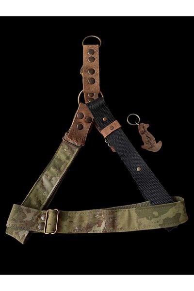 balkonda 60-100cm Adjustment Black Camouflage Dog Chest Collar - Large Breed Harness Gt4-26