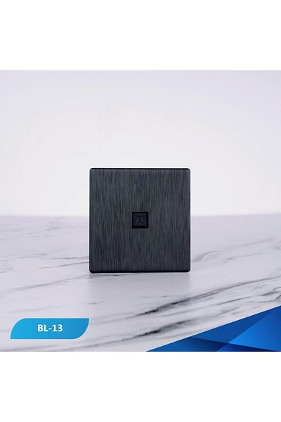 Btm Black wooden piano phone socket