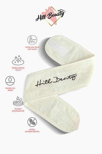 Hill Beauty Turkey شريط مكياج الشعر مصنوع من القطن بنسبة 100% وقابل للغسل
