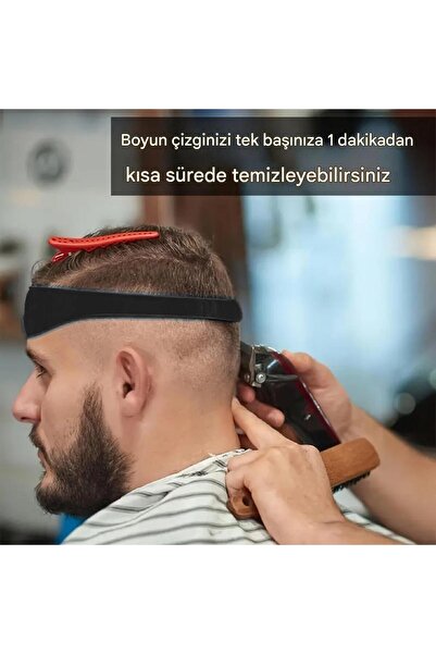 Generic Erkekler İçin DIY Saç Kesim Rehberi - Silikon Ense Şekillendirme ve Tıraş Şablonu