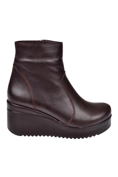 pullman Hakiki Deri Dolgu Taban Kadın Bot AYK-300 KAHVE