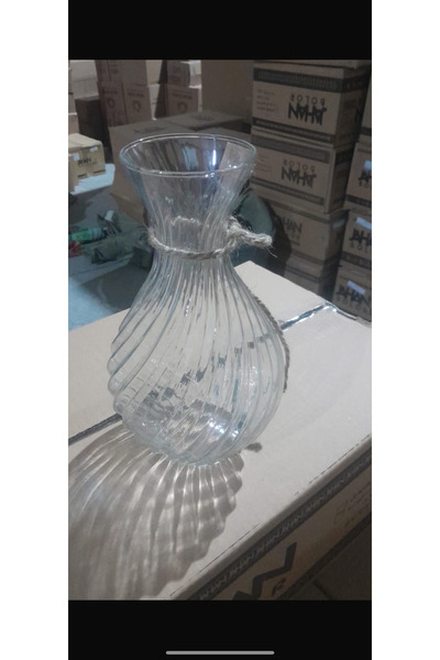 Snow Homs Въртяща се декоративна стъклена ваза с кристален вид, луксозна, 20 см