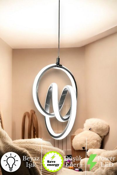 neeko Emily Minimalist White Led Chandelier |   Single Pendant Lamp |   White Light