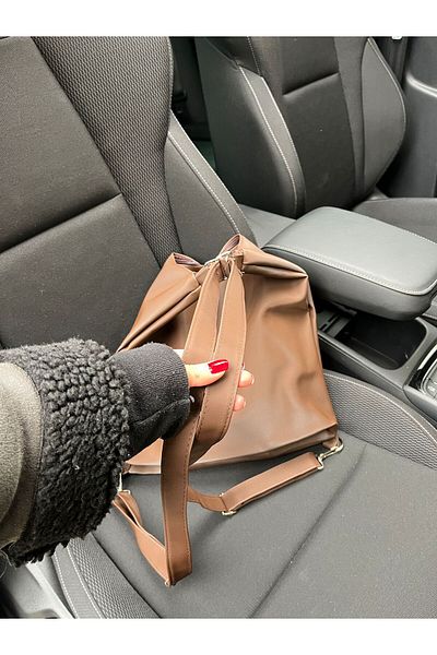 Swaggo collections Women's Satin Leather Multi-Compartment Sling Sleeve Backpack and Shoulder Bag