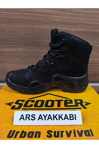 Scooter Bot Askeri Özel Harekat Tactical  Siyah 1492 Erkek Postal  Trekking  Bot