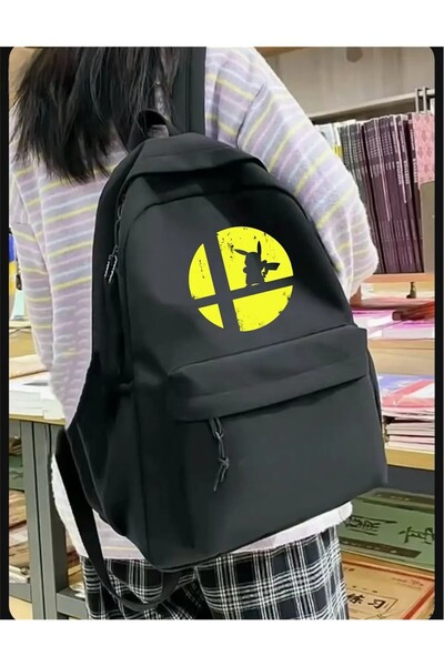 DEEFWEAR Școală tipărită Pokemon Pikachu, sala de clasă, rucsac pentru cursuri