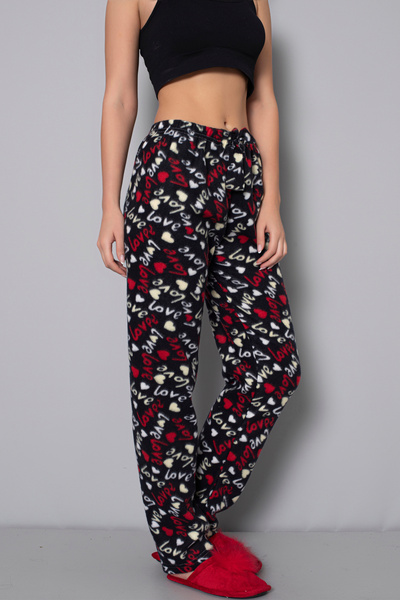 Özlem & Donex Kalın Polar Kumaş Lastikli Bel Kadın Pijama Altı