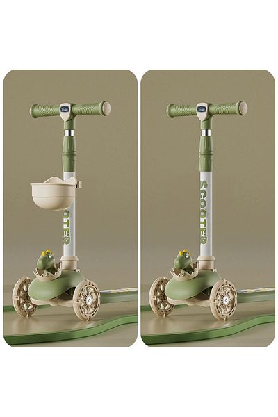 Little Story Little Story Kids Scooter & Ride on  – Dinosaur Green
