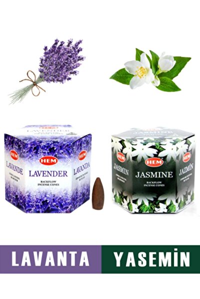Genel Markalar Geri Akışlı Şelale Tütsü Konileri 20 Adet Lavanta 20 Adet Yase...