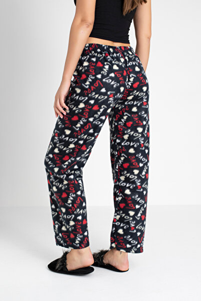 Özlem & Donex Kalın Polar Kumaş Lastikli Bel Kadın Pijama Altı