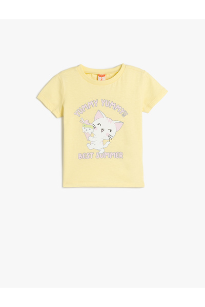 Koton Yellow Baby Girl T-Shirt 5Smg10024Ak