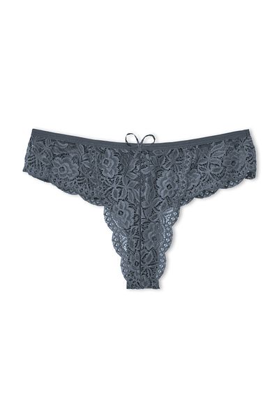 Zena Large Size 3-Piece Lace Thong Panties Set